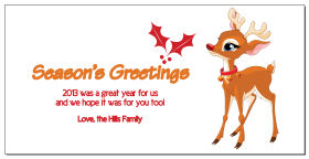 Christmas Baby Rudolph Season's Greetings Cards  8